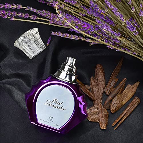 Oud lavender perfume spray 75ml for men and women | By Ahmed | sensational | Arabian | Luxury | Oud | Oriental | Made in Dubai|B07T4YPML9