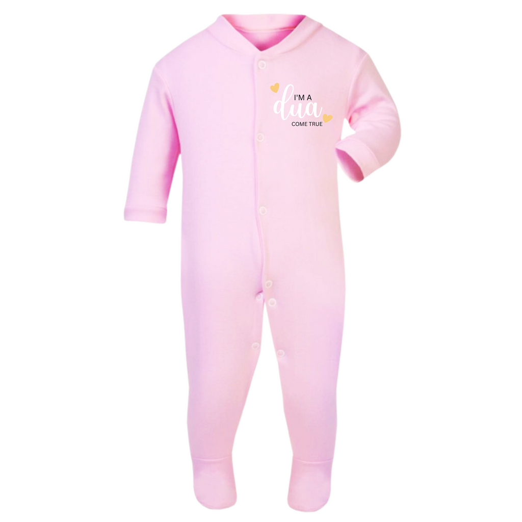 Baby Sleepsuit - Dua Come True - Pink