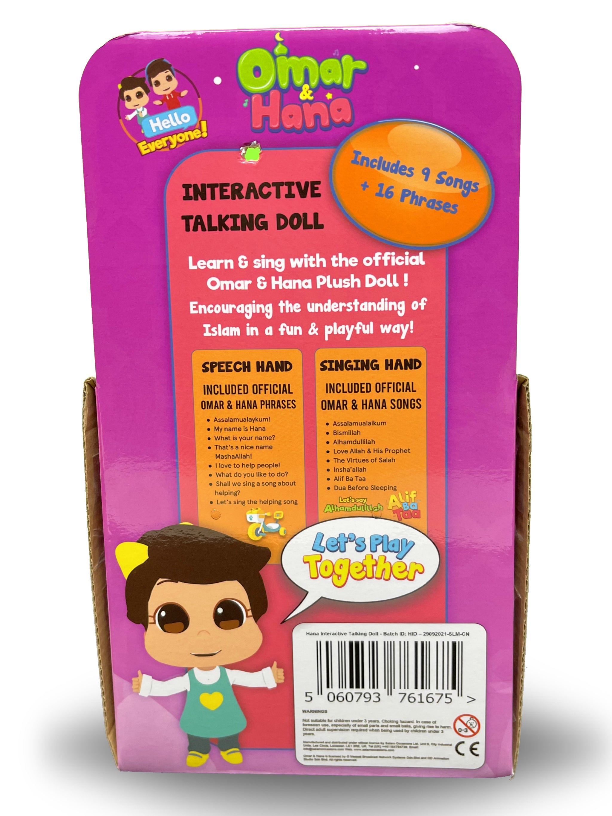 Hana Talking Singing Interactive Doll by Omar and Hana – Salam