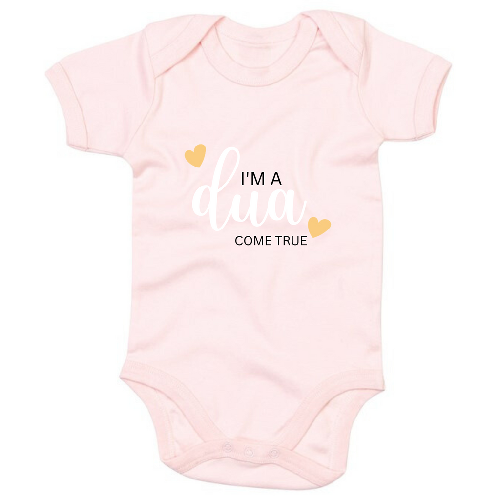 Organic Baby Bodysuit - Dua Come True - Pink