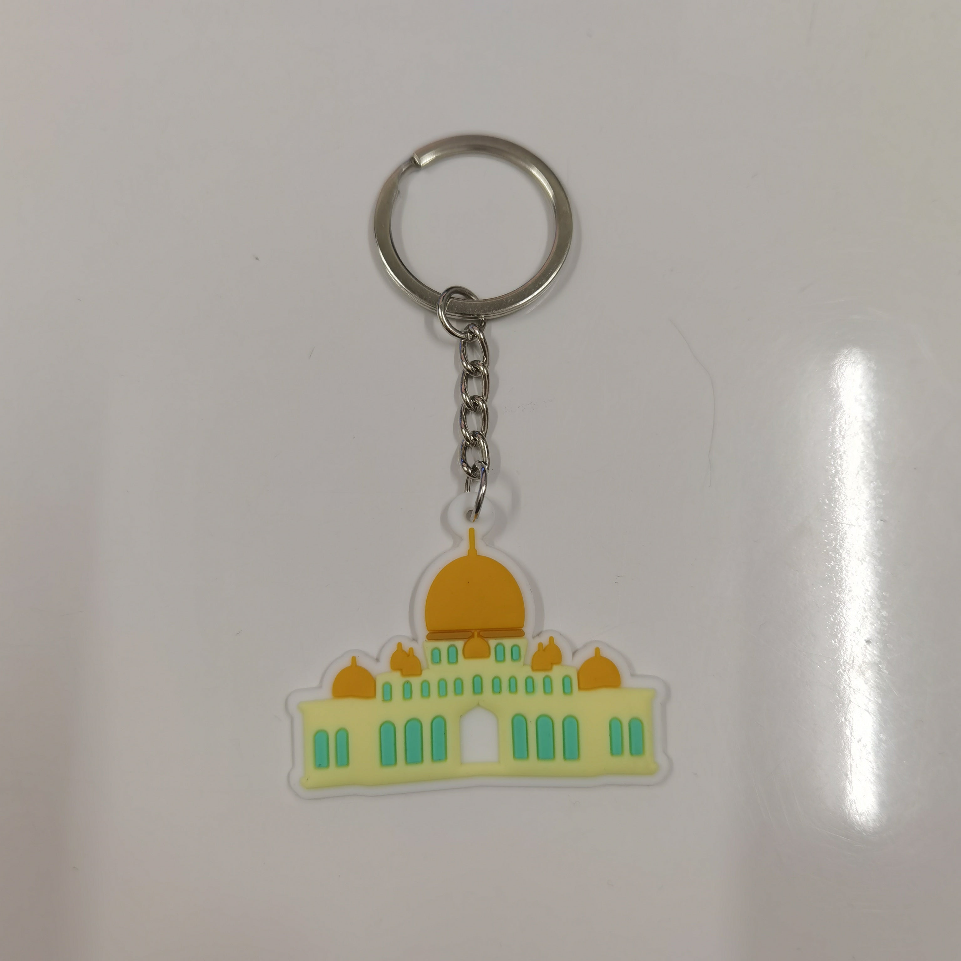 Mosque Keychain Muslim Mosque Shape PVC Keyring – Salam Occasions