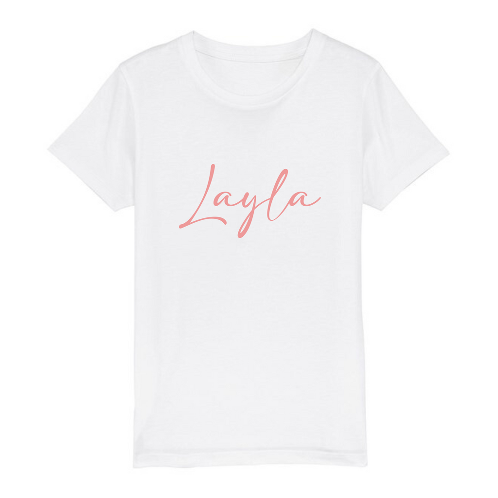 Organic Kids T-Shirt - Personalised - Fresh White
