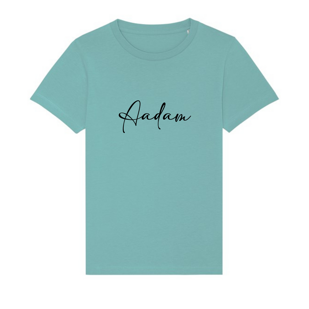 Organic Kids T-Shirt - Personalised - Teal Green