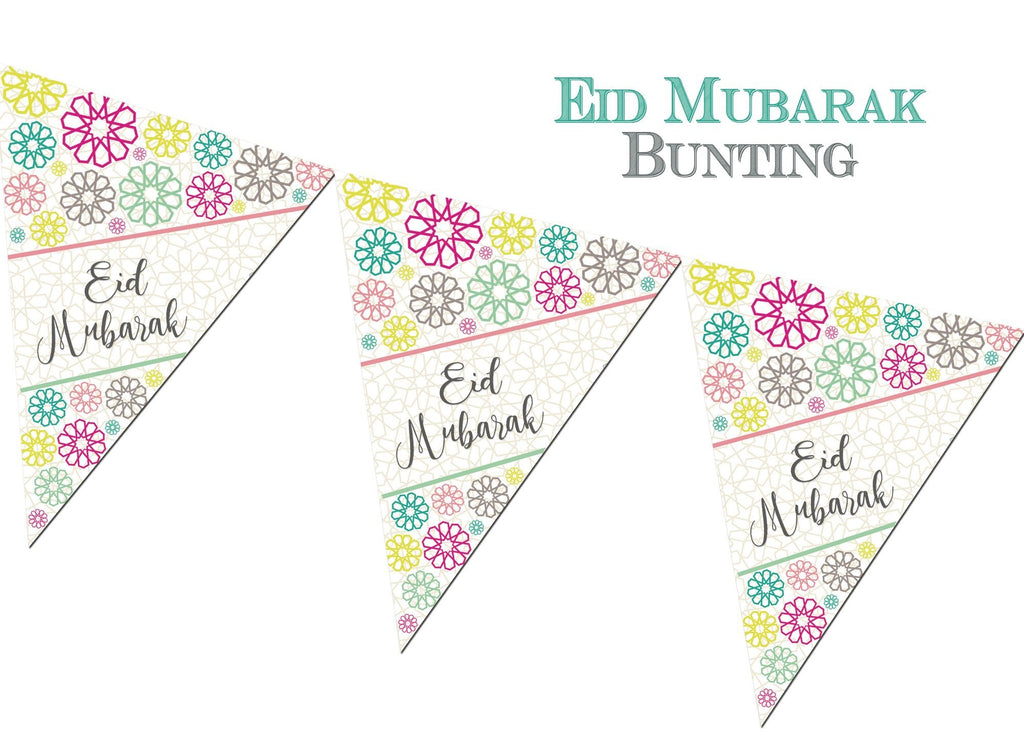Eid Mubarak Bunting - Geometric - Salam Occasions - Islamic Moments