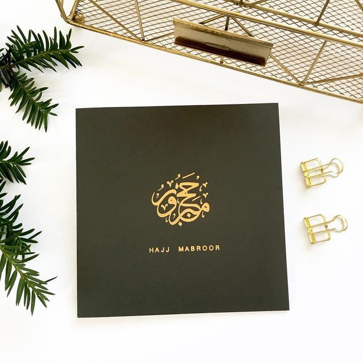 Hajj Mubarak Card - Luxury Gold Foiled - Salam Occasions - Islamic Moments