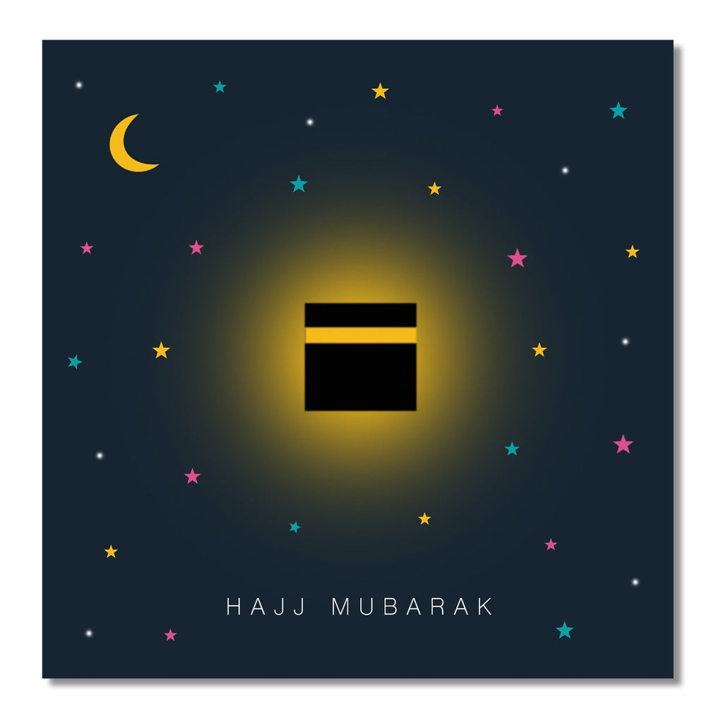 Hajj Mubarak Card - Midnight Kaaba - Salam Occasions - Islamic Moments
