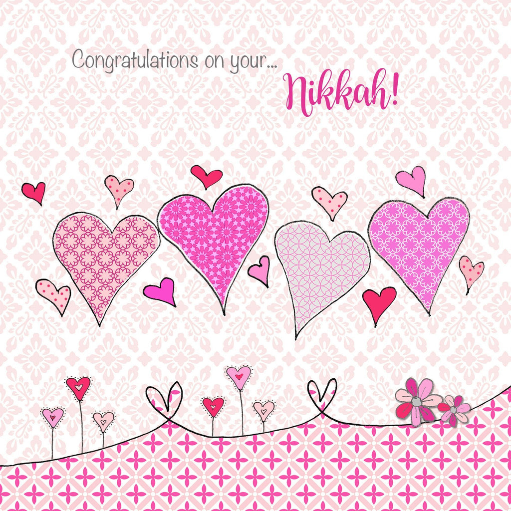 Nikkah Card - Love Hearts - Salam Occasions - Islamic Moments
